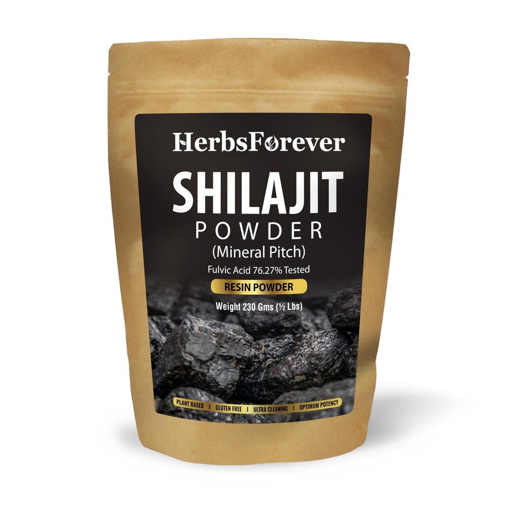 Βότανα για πάντα Shilajit σκόνη Ορυκτή Pitch Αντιοξειδωτικό Γενική Wellness συμπυκνωμένο εκχύλισμα 6:1 8.11 oz 230 GMS