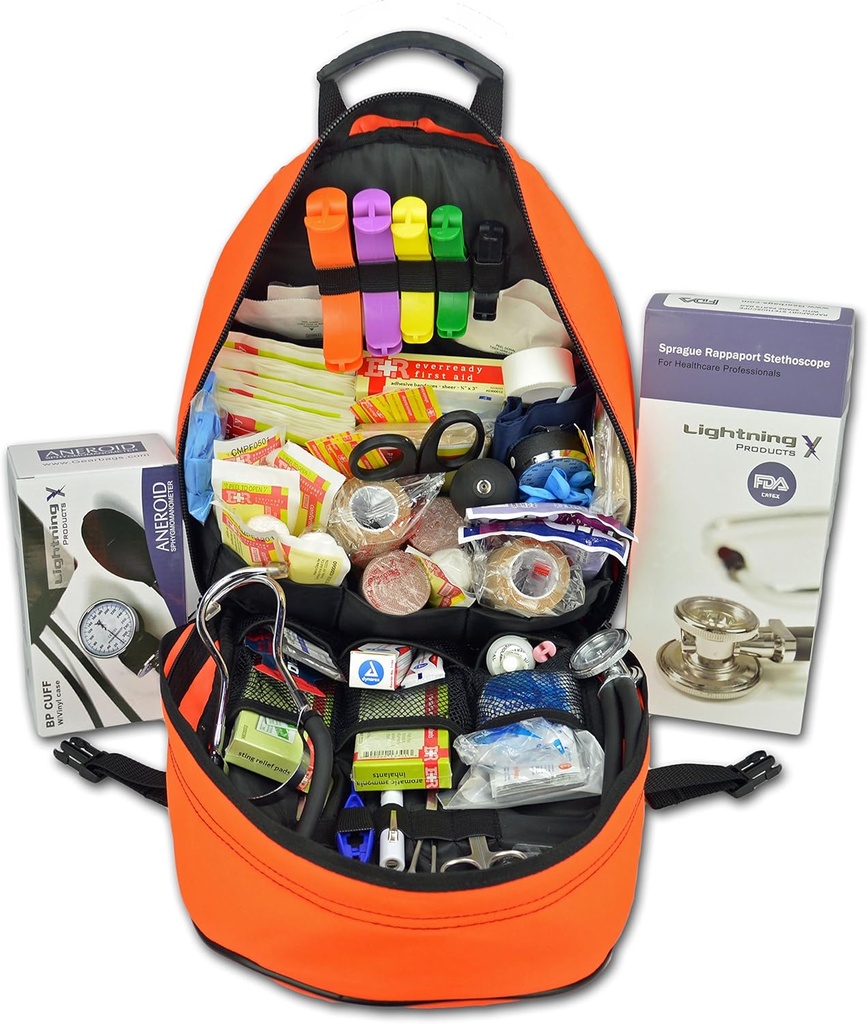 Lightning X πρώτη απάντηση EMT / EMS Backpack Αποθηκευμένη πρώτης βοήθειας εξάρτηση B (Fluorescent Orange)