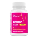 Safrel Boric Acid Κολπικά Υποθετικά - 60 Count (1-Pack) – 100% Καθαρή USA-Made, Υποστηρίζει Απλή & Κολπική Υγεία, pH Ισορροπία, Odor Control - Γυναικεία Ευεξία Απαραίτητη