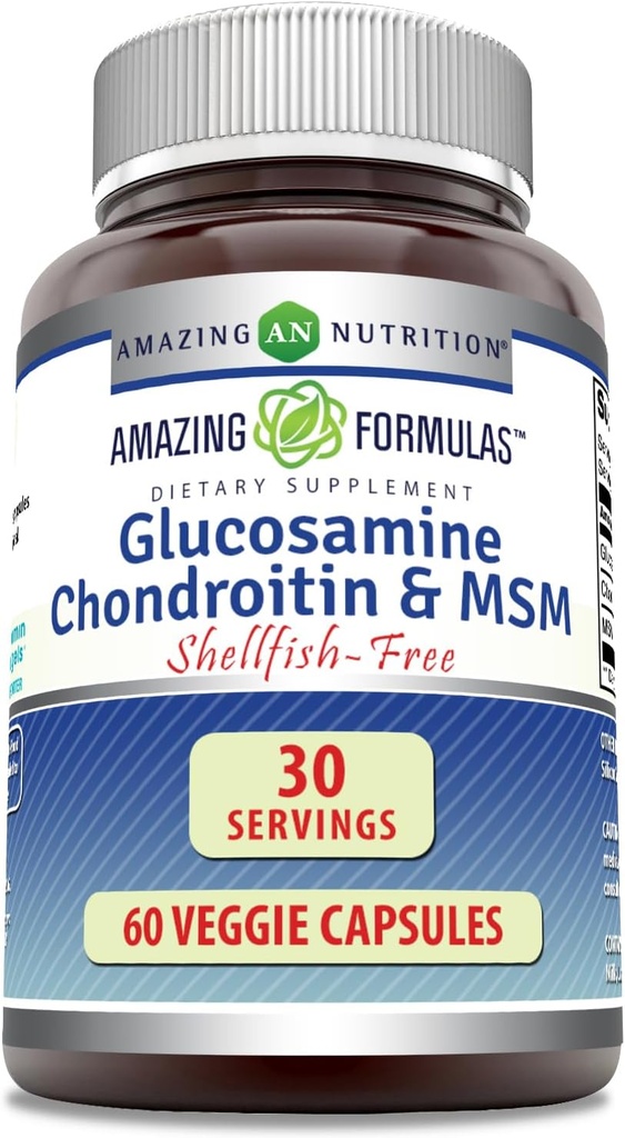 Amazing Formulas Glucosamine Chondroitin & MSM 60 Veggie Κάψουλες 