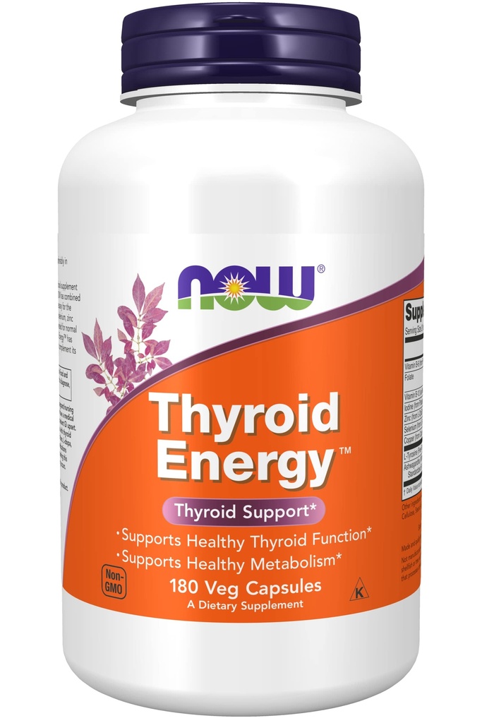 Τώρα Τρόφιμα: Thyroid Energy, 180 Vcaps (πακέτο του 2)