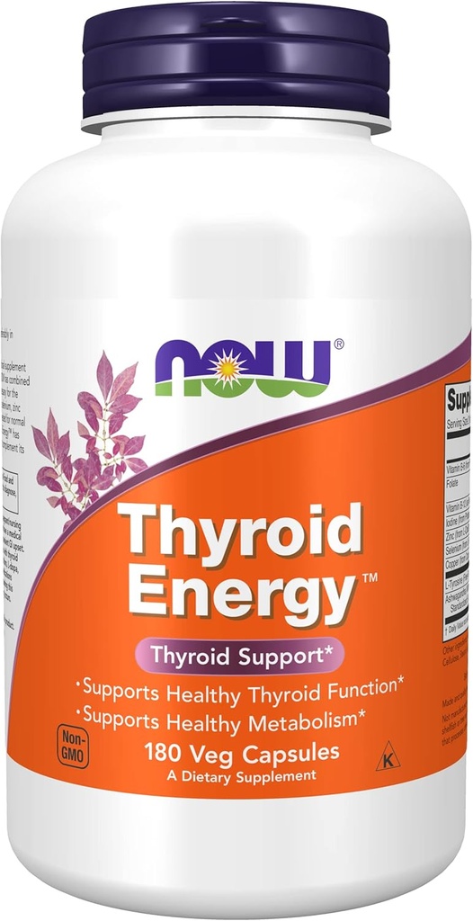 Τώρα Τρόφιμα: Thyroid Energy, 180 Vcaps (πακέτο του 2)