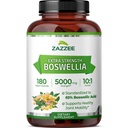 Zazzee Extra Strength Boswellia 10:1 Extract, 65% Boswellic Acid, 180 Vegan Κάψουλες, 6 Μήνες Προμήθεια, Boswellia Serrata, Κοινή Άνεση, Κινητικότητα & Ευελιξία Υποστήριξη, Μη ΓΤΟ, Κατασκευασμένο στις ΗΠΑ