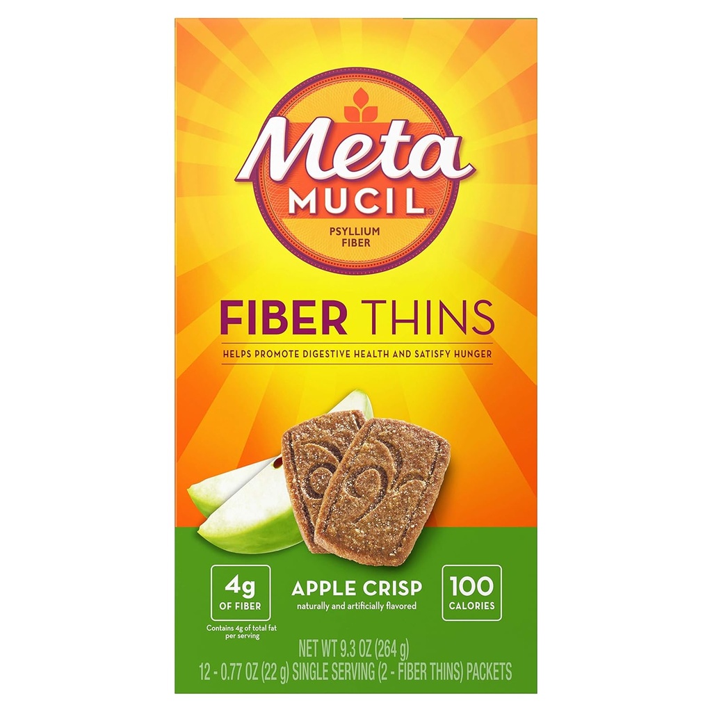 Metamucil Fiber Wafers Apple Crisp 24 κάθε (πακέτο του 2)