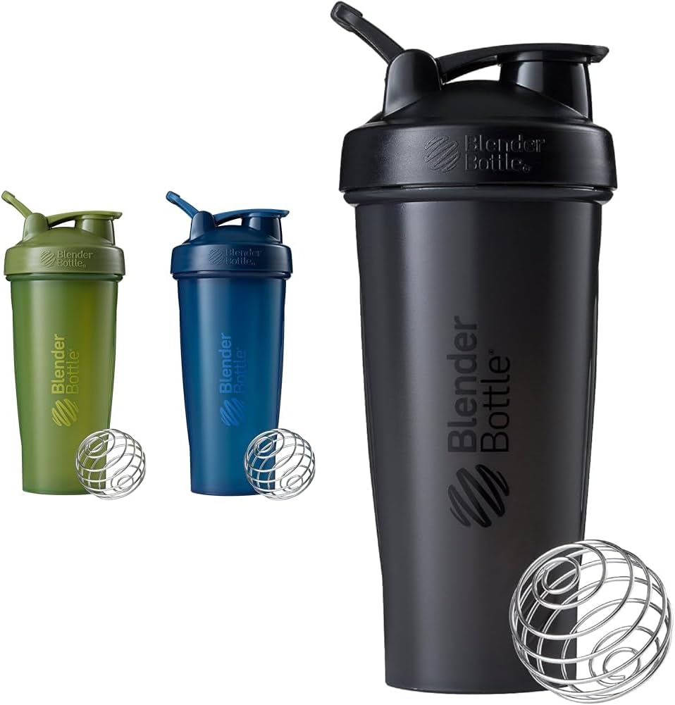 BlenderBottle 2-Pack 28-Ounce και 20-Ounce Shaker Φιάλες με BlenderBall Whisk