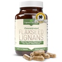 Lignans for Life Lignans flaxseed for Dogs & People - Βιολογικό συμπλήρωμα flaxseed για υποστήριξη ορμονών, 15mg 90 κάψουλες, flax σπόρων για σκύλους & γυναίκες, High-Fiber