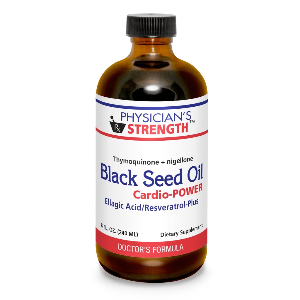 Δύναμη του γιατρού Μαύρος σπόρος Cardio-Power - 8 fl oz - Ellagic Acid/Resveratrol-Plus - Υποστηρίζει καλύτερη υγεία - Μη ΓΤΟ - 48 Υπηρεσίες