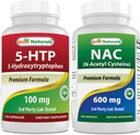 Best Naturals 5- HTP (5-υδροξυτρυπτοφάνη) 100 mg & NAC - N Acetyl Cysteine 600 mg