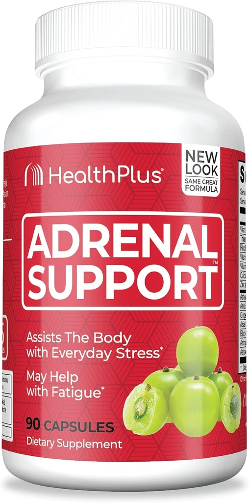 Health Plus Adrenal Cleanse Ashwagandha κάψουλες για την επινεφριδιακή λειτουργία και αντιοξειδωτική υποστήριξη και ανακούφιση από το στρες, 90 κάψουλες