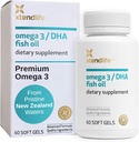 Xtendlife Omega 3 DHA ιχθυέλαιο - 1100mg με 700mg DHA και 300mg EPA - Ωμέγα 3 6 9 συμπλήρωμα για την καρδιά και τον εγκέφαλο - 1 μήνα προσφοράς (60 Count)
