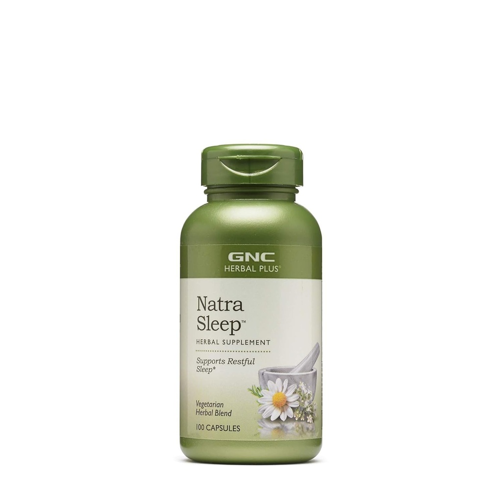 GNC Herbal Plus Natra συμπλήρωμα ύπνου, χορτοφάγοι, υποστηρίζει ξεκούραστο ύπνο, 50 υπηρεσίες