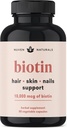 Hair Vitamins - Biotin 10000 mcg with Vitamin A, E, C, D & Adaptogens to Support Hair, Skin & Nails - Biotin Supplement for Health & Growth | Vegan, Non-GMO, Gluten Free | 60 Capsules & 30 Servings