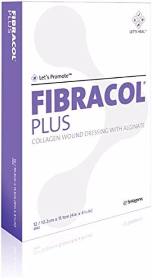 532982 - FIBRACOL Plus Κολλαγόνο Φόρεμα 4 x 4-3/8, Μεγάλο (12 Συσκευασία)