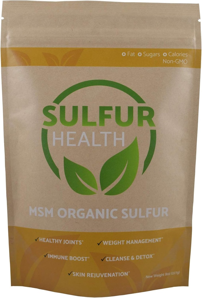 MSM Organic Sulfur - 99,9% καθαρό συμπλήρωμα MSM - Εργαστηριακή δοκιμή & Πιστοποιημένο (5 Λίρες)