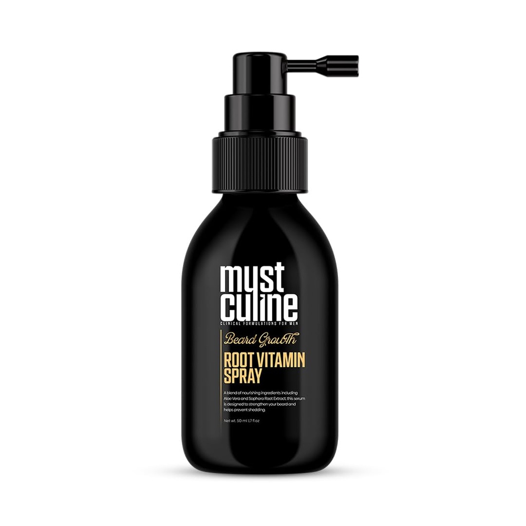 Beard Root Vitamin Spray, 1.7 Fl Oz, Αρωματισμένη, Υποστηρίζει την ανάπτυξη και την ενίσχυση, Fuller, Thicker, Bushy Beards, Ενήλικες, Προϊόντα ανδρών