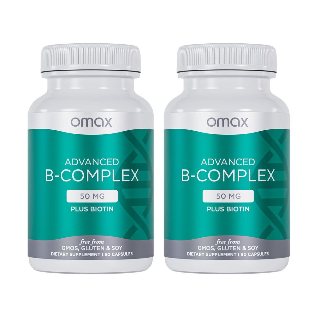 Omax3 2 μπουκάλια - Advanced Vitamin B Complex 50MG με Biotin 