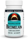 Source Naturals Bromelain, 2.000 GDU/ GRAM, Ένζυμο ανανά, 500 MG - 60 δισκία