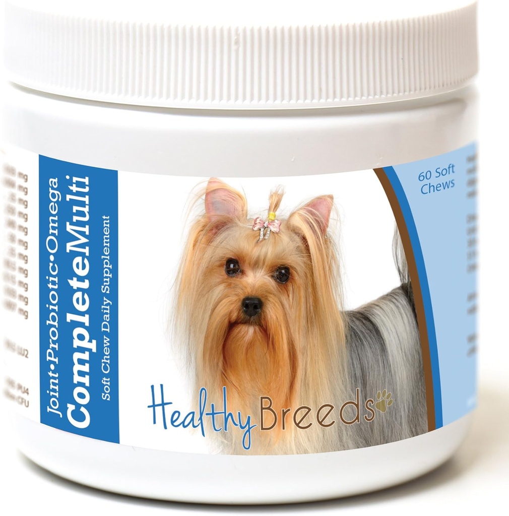 Υγιείς Φυλή Yorkshire Terrier όλα σε μια πολυβιταμίνη μαλακό μάσημα 60 μέτρα