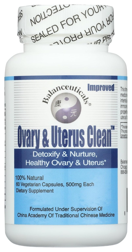 Ovary & Uterus Clean, 500 mg Dietary Supplement Capsules, 60-Count Bottle