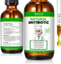 60ML Αντιβιοτικά για γάτες, Premium Cat Αντιβιοτικά συμπλήρωμα, Γάτες Πολυβιταμίνη, Φυσικό Αντιβιοτικό για γάτες, Cat Αντιβιοτικά, Cat Αντιβιοτικά Υποστηρίζει ανοσοποιητική & Γάτες Αλλεργία Ανακούφιση-2 Fl Oz