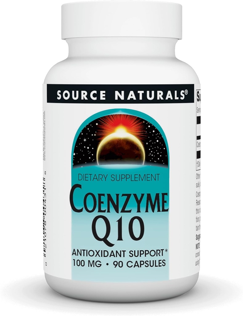 Source Naturals Συνένζυμο Q10 Αντιοξειδωτικό Υποστήριξη 100 mg για την καρδιά, τον εγκέφαλο, την ανοσία, και την ηπατική υποστήριξη - 90 κάψουλες