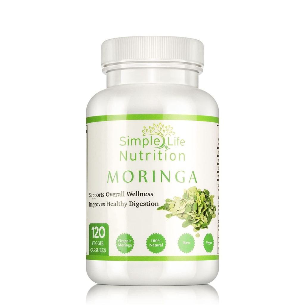 Βιολογικές κάψουλες σκόνης Moringa - Vegan Non GMO Oleifera Leaf Extract