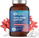 OCEAN ESSENCE Total Bone Support - Συμπληρώματα ασβεστίου φυτικής βάσης για την υποστήριξη της οστικής πυκνότητας & αντοχής - για άνδρες & γυναίκες 35+ - 120 κάψουλες φυσικού ασβεστίου - Βιταμίνες για βέλτιστη υγεία
