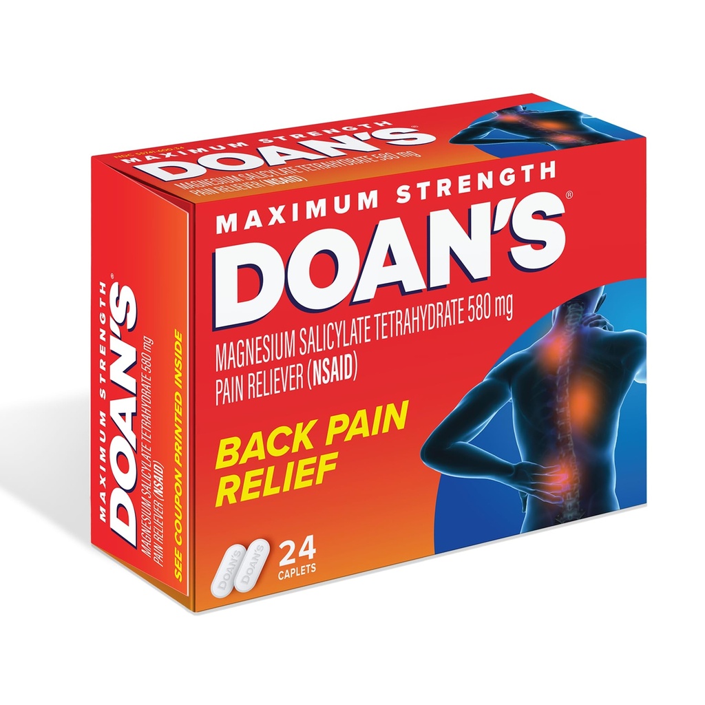 Doans Extra Strength Pain Reliever Caplets, 24 κόμης