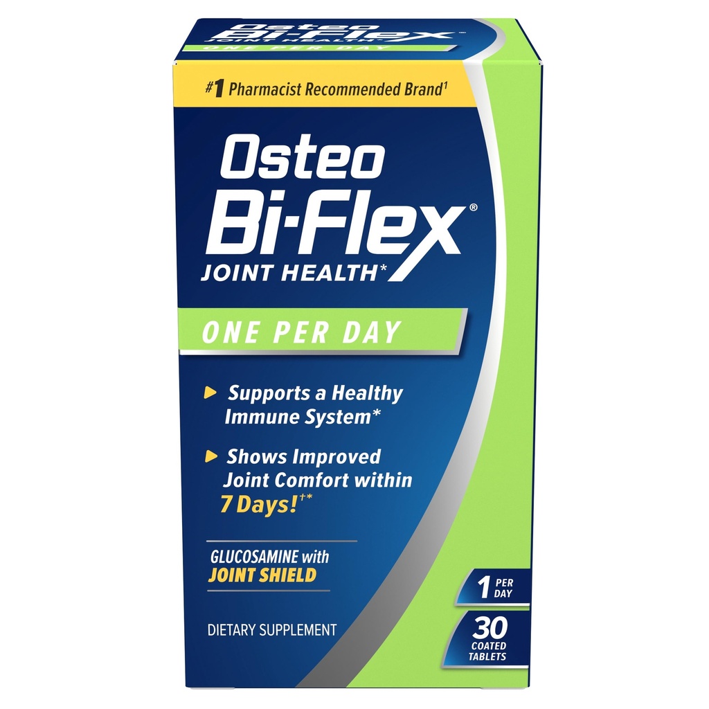 Osteo Bi- Flex One ανά ημέρα, Συμπληρώματα Κοινής Υγείας Γλυκοσαμίνης με Βιταμίνη D, 30 Επικαλυμμένα Δισκία