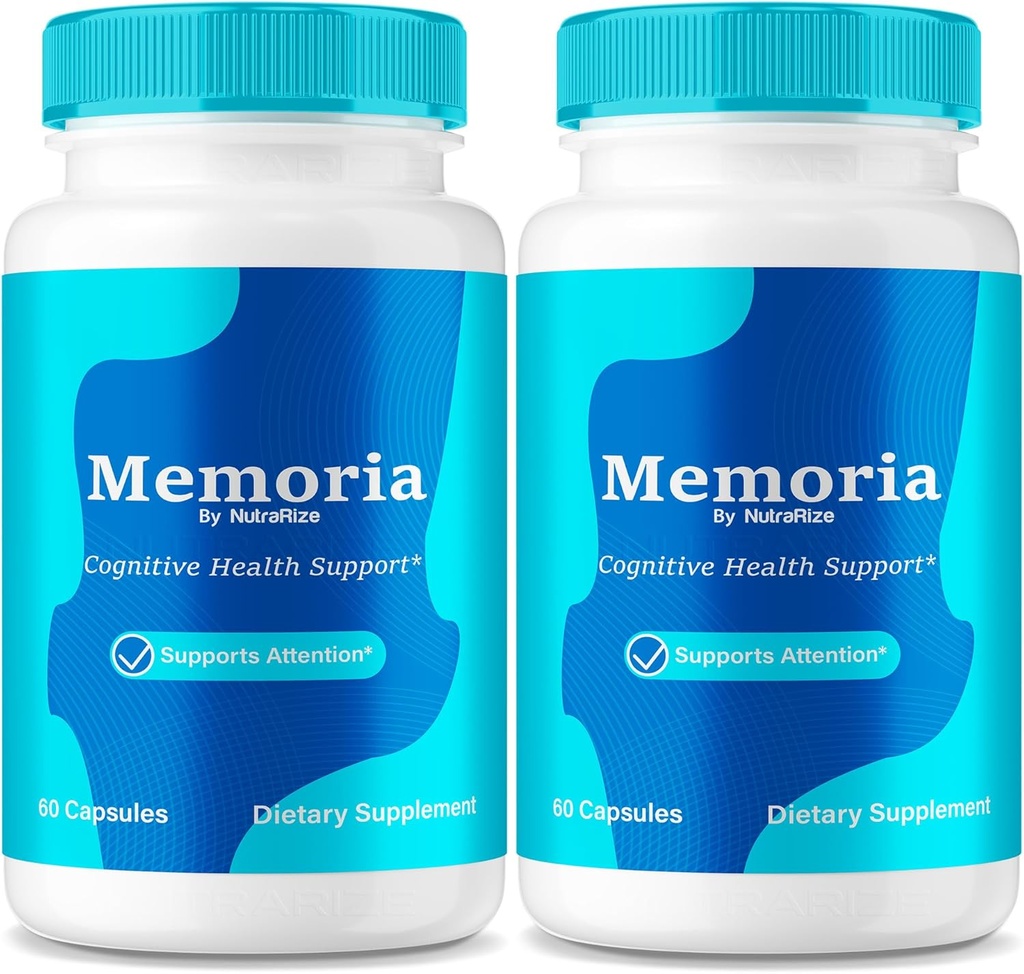 NutraRize (2 Pack) Κάψουλες Memoria, Premium Όλα τα φυσικά συμπλήρωμα για την υποστήριξη της υγείας & ευεξίας, επίσημη Φόρμουλα για την ενίσχυση της μνήμης και εστίασης, Capsulas Κριτικές (120 κάψουλες)