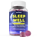 Μελατονίνη Free Sleep Gummies, με Μαγνήσιο Glycinate, GABA, 5-HTP, L-Θεανίνη, Βαλεριάνα, Χαμομήλι, Λέμον Balm, Βιταμίνη D3 & B6 - Ορμόνη & Ναρκωτικά- Δωρεάν, Μη-Απαγόρευση σχηματισμού,Ζάχαρη Δωρεάν