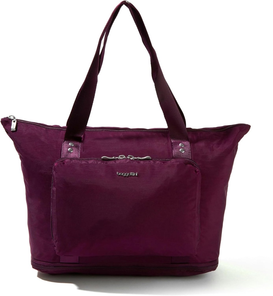 Baggallini Carryall Επεκτεινόμενο Ελαφρύ Travel Tote 22" Συσκευασία Πτυσσόμενο Compact Nylon Washable Weekender w/Luggage Sleeve