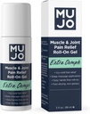 MUJO Extra Oomph — Γρήγορη ανακούφιση του πόνου Roll-On Gel + οργανική μενθόλη + ICY μυϊκή ανακούφιση + γρήγορη δράση μενθόλη + Αλόη + Αρνία — για αρθρώσεις και οσφυαλγία - 3 fl oz