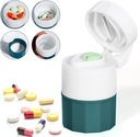Pill Crusher and Cutter, Pill Grinder for Small Pills and Vitamins, Pill Crusher Grinder Fine Powder, 4-in-1 Medicine Pulverizer Grinder, Pill Cutter with Medicine Storage