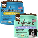 Natural Dog Company Multivitamin and Calming Supplement Bundle, Daily Nutrients and Farm Relief for Dogs, Υποστήριξη Κοινής Υγείας, Δέρμα & Coat, Μείωση του στρες από το θόρυβο & τα ταξίδια, Ουσιώδεις Βιταμίνες