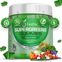 Supergreens Veggies Gummies - Χορτοφαγικές Ίνες για Ενήλικες & Παιδιά - Daily Green Superfoods με 35+ Ουσιώδεις Βιταμίνες & Υποστήριξη Ανοσία & Υγεία των Ούλων - 4g Ίνες ανά Δύο Gummy (60 Count)