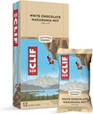 Clif Bars - Energy Bars - White Chocolate Macadamia Nut Flavor - Made with Organic Oats - Plant Based Food - Vegetarian - Kosher (2.4 Ounce Protein Bars, 12 Count) Packaging May Vary