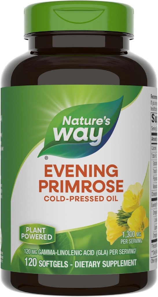 Nature's Way Evening Primrose Oil, Cold Pressed, 120 mg GLA ανά Σερβίρισμα(1), 120 Softgels (Packaging May Vary)