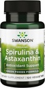 Swanson Organic Spirulina & Ασταξανθίνη 120 Veg Tabs