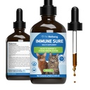 Pet Wellbeing Immune Sure for Cats - Υποστηρίζει τις φυσιολογικές ανοσολογικές άμυνες, Υπόλοιπο χλωρίδας, Ανδρογραφία, εχινάκεια, Βιταμίνη C, Ψευδάργυρος - Κτηνιατρικό-Σχηματισμένο συμπλήρωμα βοτάνων 4 oz (118 ml)