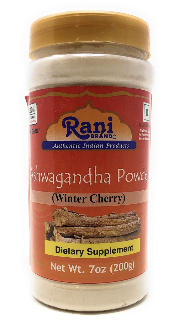 Rani Ashwagandha σκόνη (Withania Somnifera) 7oz (200g) PET Jar ~ Όλα φυσικά 