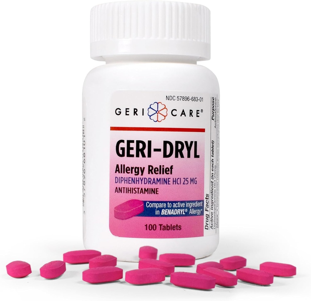 Geri- Dryl Alergy Relief Tablets (100 Count) by GeriCare