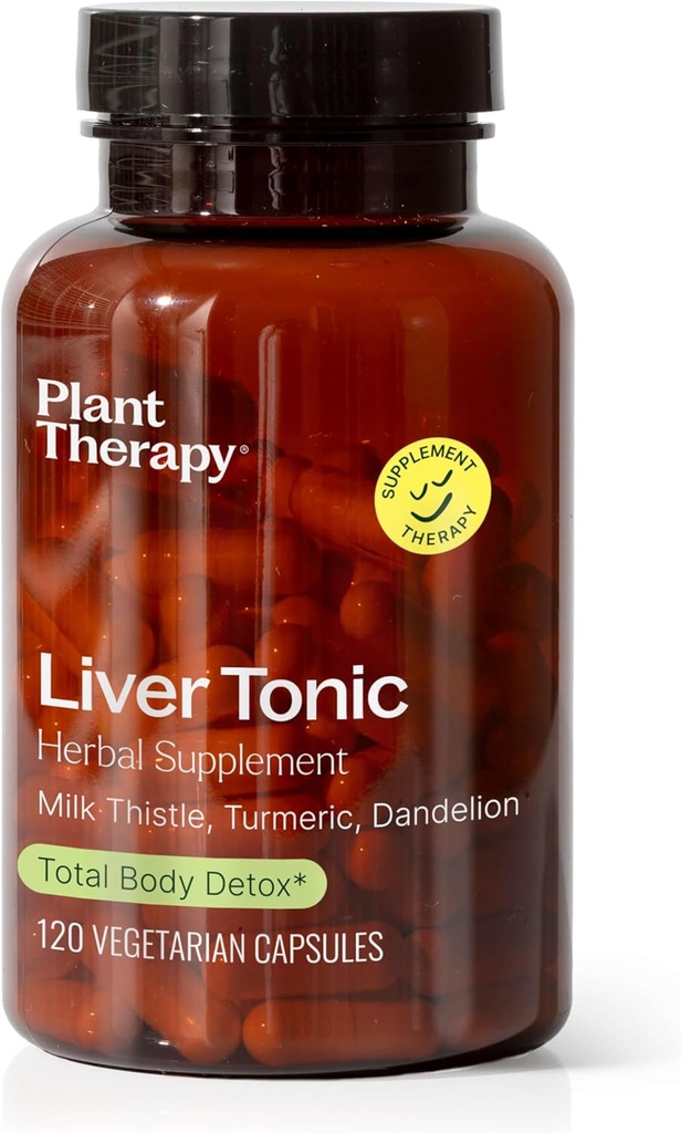 Plant Therapy Ηπατικό τονωτικό βοτανικό συμπλήρωμα κάψουλες, υποστηρίζει τη λειτουργία του ήπατος, Αποτοξινώνοντας για την Βέλτιστη Υγεία, φυσικά ενισχύει τα επίπεδα ενέργειας, 120 κάψουλες χορτοφάγων (4 μήνας προμήθεια), Κατασκευασμένο στις ΗΠΑ