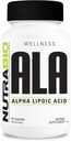 NutraBio Alpha Lipoic Acid (ALA) συμπλήρωμα, 300mg – Υποστηρίζει Αντιοξειδωτική υγεία, μπορεί να ενισχύσει την παραγωγή ενέργειας και την ευεξία, 90 κάψουλες λαχανικών