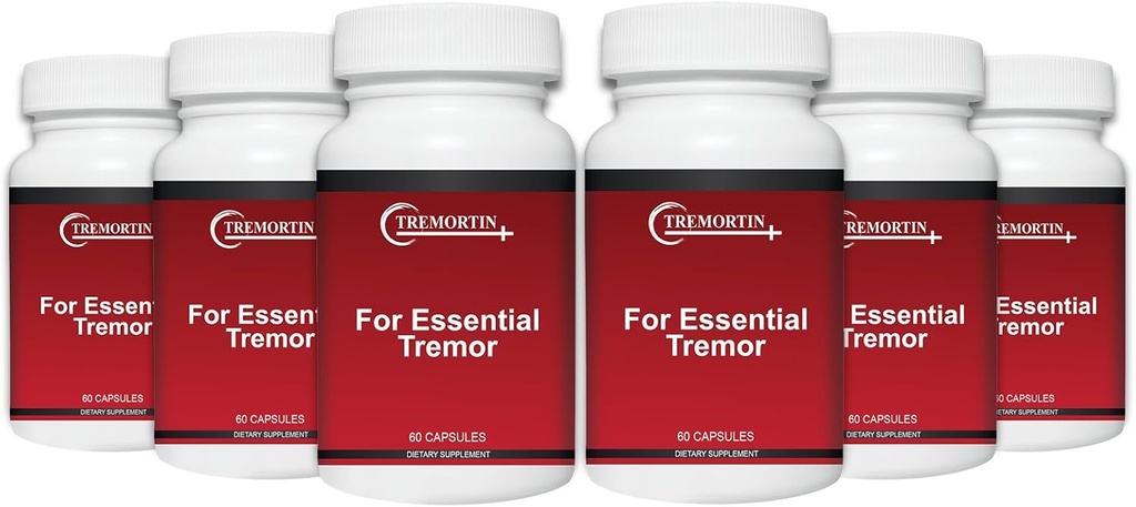 Tremortin – 6 Pack-Καλύτερη φυσική βοήθεια για Essential Tremor - παρέχει ανακούφιση για τα τρεμάμενα χέρια, το χέρι, το πόδι, και φωνή τρέμουλα