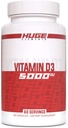 Τεράστια συμπληρώματα βιταμίνης D3, 5000 IU (125mcg) ανά υπηρεσία, μη ΓΤΟ, χωρίς γλουτένη, χωρίς σόγια - Υποστηρίζει ανοσοποιητικό σύστημα, υγεία των οστών, και διάθεση (60 κάψουλες)
