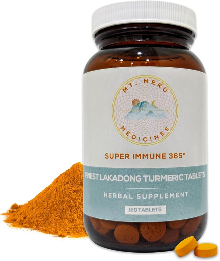 Turmeric Tablet Supplement - με υψηλή κουρκουμά Lakadong Turmeric ενισχυμένο με Black- Pepper - Υγιεινή καρδιά, & Υγιεινό ανοσοποιητικό σύστημα - 120 Vegan Tablets