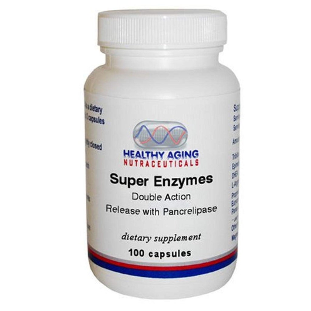 Super Enzymes Double Action Release Με Παγκρελιπάση 100 Κάψουλες