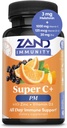 Zand Immunity Super C+ PM, Νυχτερινή Ανοσολογική Υποστήριξη Plus Μελατονίνη, 1000mg PureWay-C Βιταμίνη C, Ψευδάργυρος, D3 & Elderberry, Ενισχυμένη Απορρόφηση - 60 δισκία, 30 Σερβιέτες