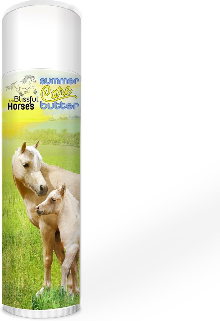 The Blissful Horses Summer Care Sun Butter, Gentle Horse Sunscreen, Easy-to-Apply Sunblock Solution, Must-Have Horse Essentials for All Day Sun Protection, 0.50 oz.